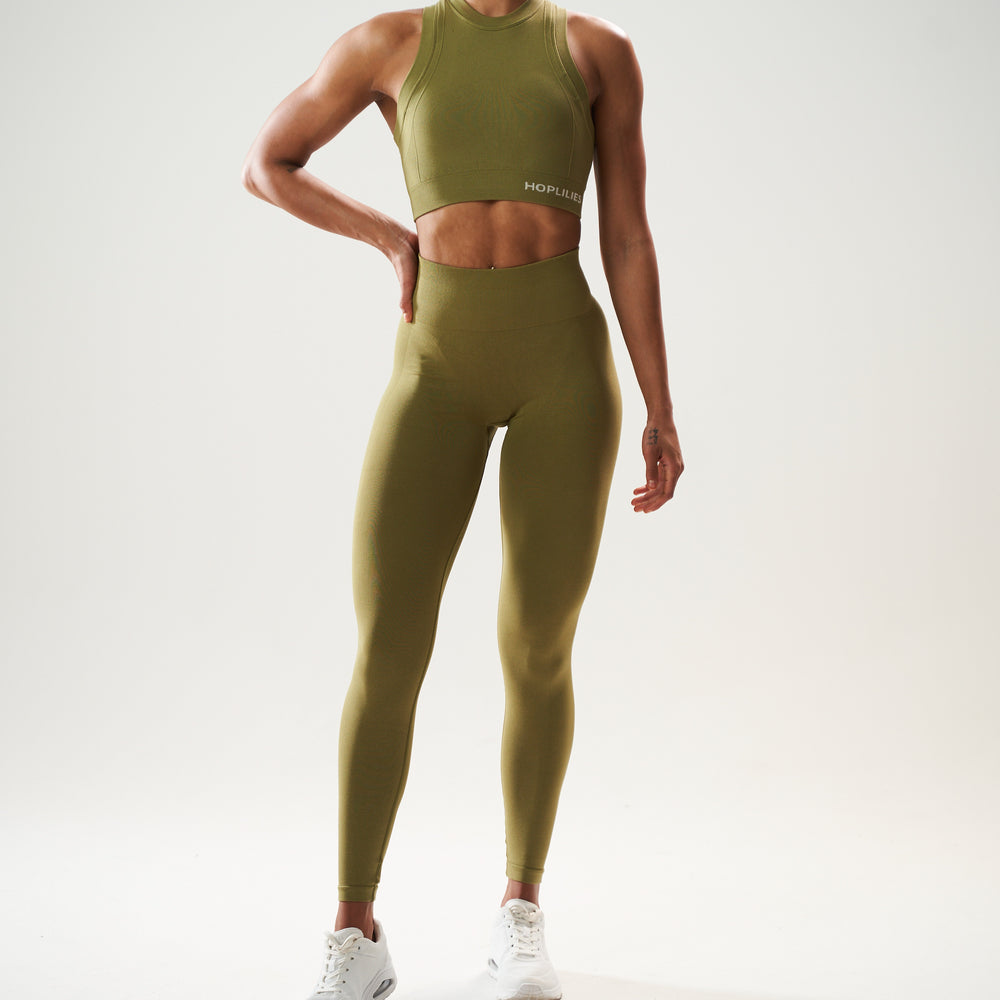 CRUNCH SEAMLESS LEGGING - Olive Drab