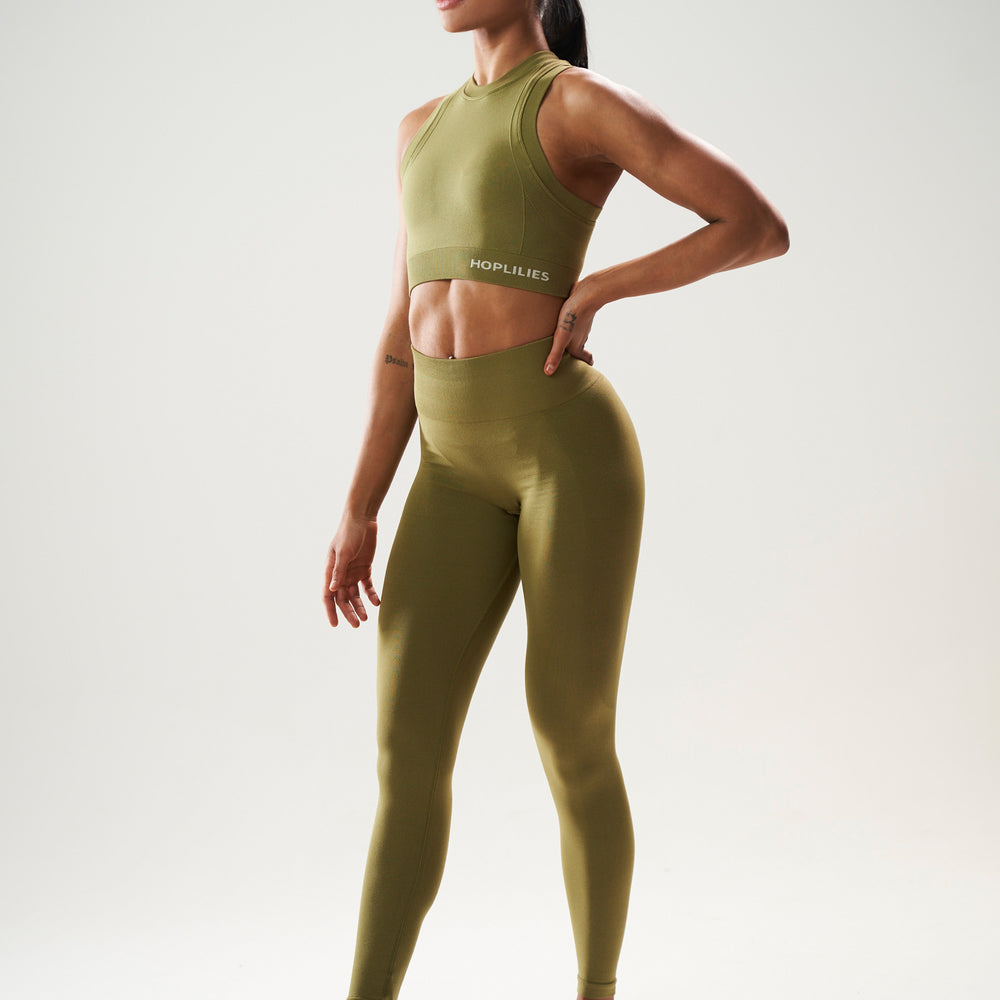 CRUNCH SEAMLESS LEGGING - Olive Drab